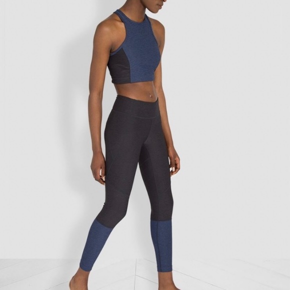 Outdoor Voices Dipped Colorblock 7/8 Leggings Charcoal Navy Size XS - Picture 7 of 12